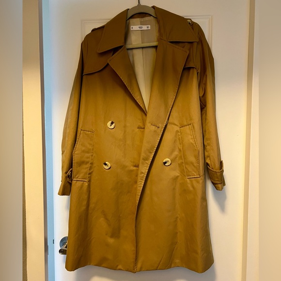 Mango trench coat - dark khaki, size medium, worn once - Picture 6 of 8